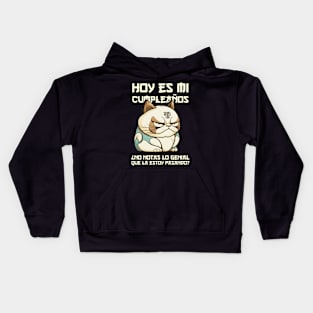 Feliz Cumpleanos Gatito Kids Hoodie